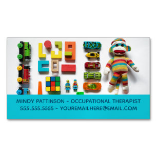 Occupational Therapist Child Therapy Play Toys Magnetic Business Card