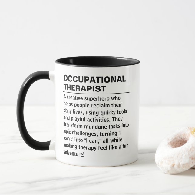 Occupational therapist Definition Mug OT Gift (With Donut)