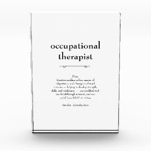 Occupational Therapist Definition Thank You Gift Photo Block