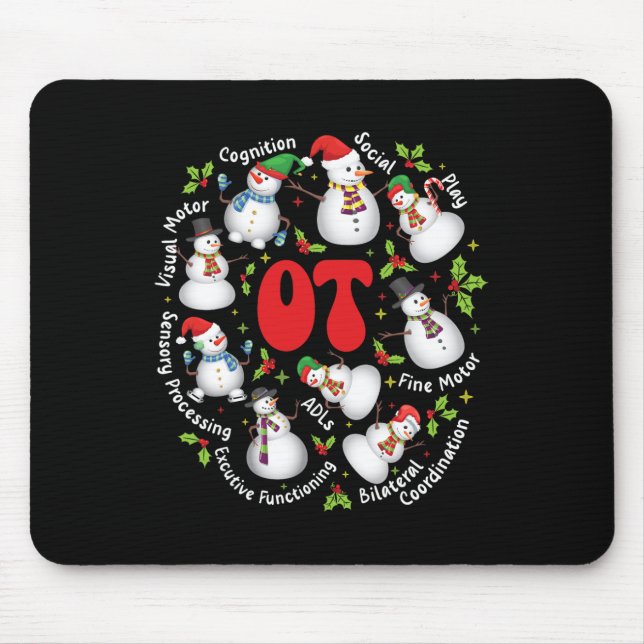 Occupational Therapist Fun Occupation Therapy Chri Mouse Mat (Front)
