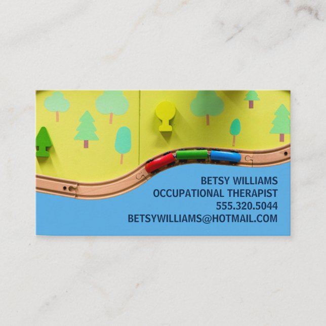 Occupational Therapist Fun Play Therapy at Home Business Card (Front)