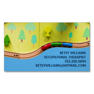 Occupational Therapist Fun Play Therapy Toys Train Magnetic Business Card