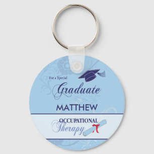 Occupational Therapist Graduation Swirl Round Gift Key Ring