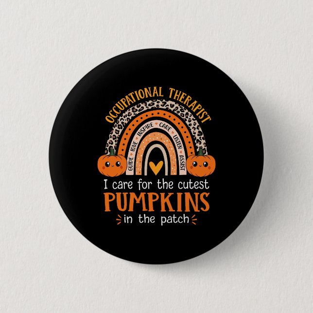 Occupational Therapist Halloween School Occupation 6 Cm Round Badge (Front)