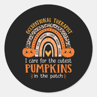 Occupational Therapist Halloween School Occupation Classic Round Sticker