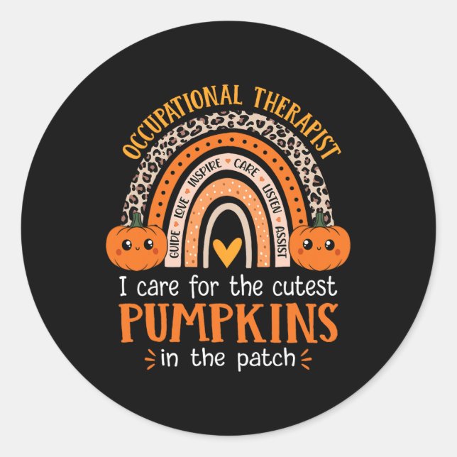 Occupational Therapist Halloween School Occupation Classic Round Sticker (Front)
