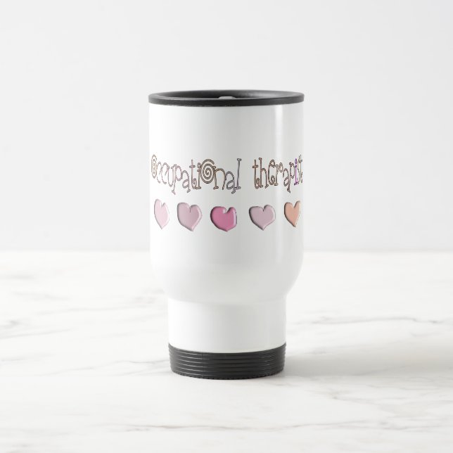 Occupational therapist HEARTS Design Travel Mug (Center)
