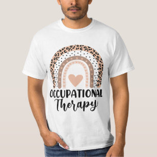 Occupational Therapist Leopard Rainbow T-Shirt
