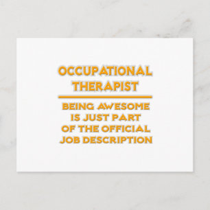 Occupational Therapist .. Official Job Description Postcard