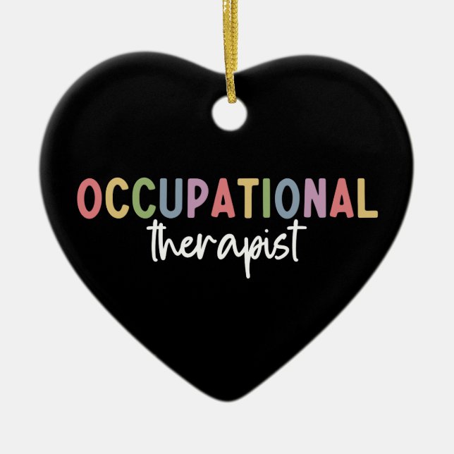 Occupational Therapist OT Occupational Therapy Ceramic Tree Decoration (Front)