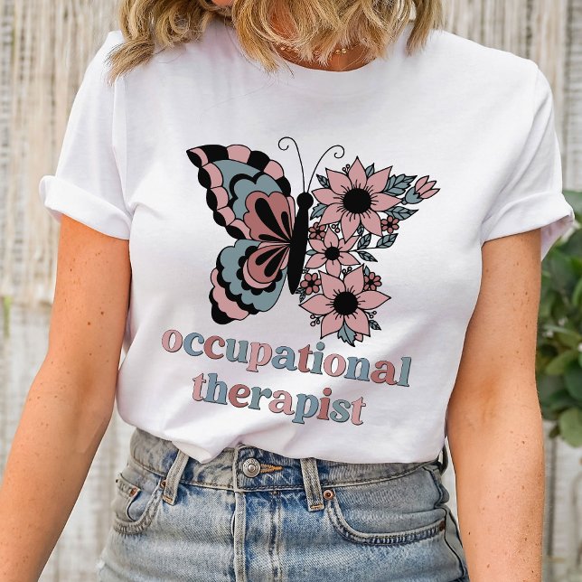 Occupational Therapist Personalised Boho Butterfly T-Shirt (Creator Uploaded)
