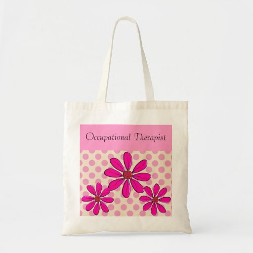 Image of Occupational Therapist Pink Daisies Tote Bag