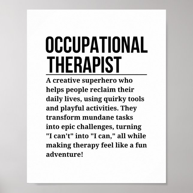 Occupational Therapist Poster (Front)