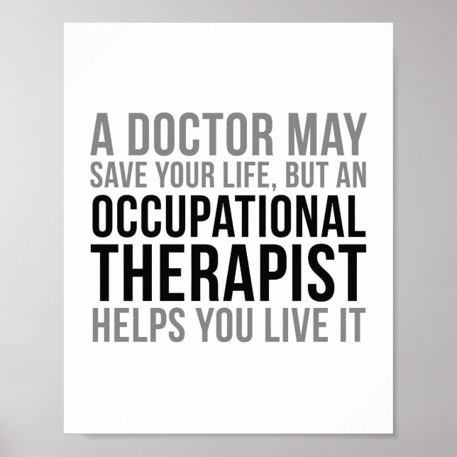 Occupational Therapist Quotes Poster (Front)