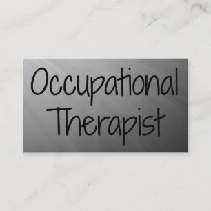 Occupational Therapist Silver Wave Business Card