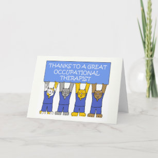 Occupational Therapist Thanks Thank You Card