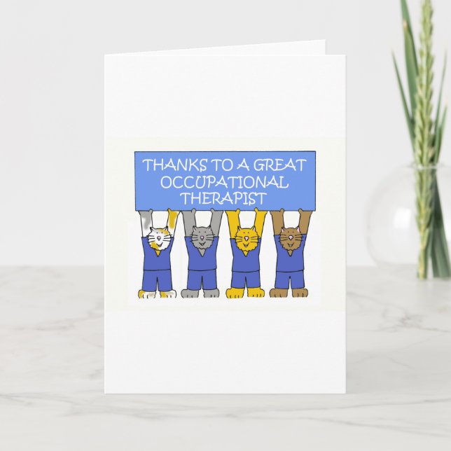 Occupational Therapist Thanks Thank You Card (Front)