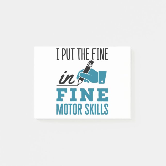 Occupational Therapist Therapy Fine Motor Skills Post-it Notes (Front)
