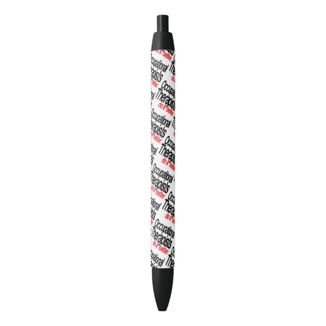 Occupational Therapists Joke Black Ink Pen (Front Vertical)