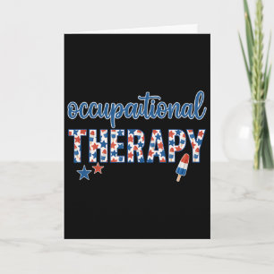 Occupational Therapy 4th Of July Patriotic Ot Red Card