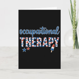 Occupational Therapy 4th Of July Patriotic Ot Red  Card