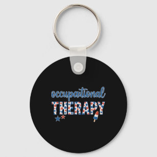 Occupational Therapy 4th Of July Patriotic Ot Red Key Ring