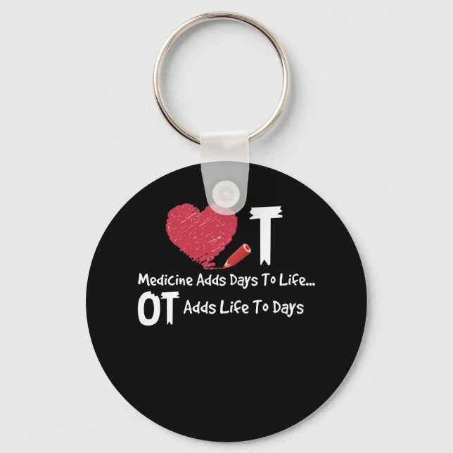 Occupational Therapy Adds Life To Days Heart Medic Key Ring (Front)