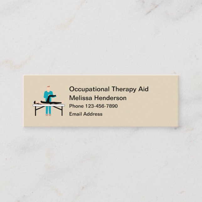 Occupational Therapy Aides Mini Business Card (Front)