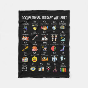 Occupational Therapy Alphabet Ota Funny Teacher Lo Fleece Blanket