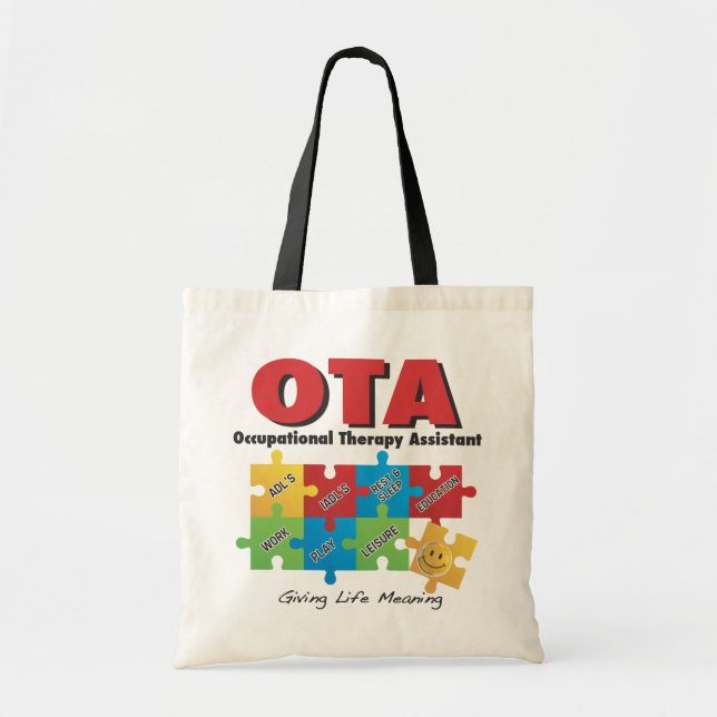 Occupational Therapy Assistant Tote Bag. (Front)