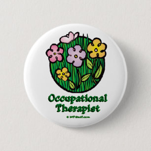 Occupational Therapy Blooms 2 6 Cm Round Badge