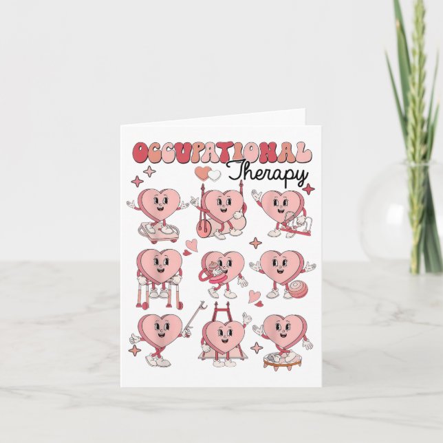Occupational Therapy Candy Sweet Heart Valentines  Card (Front)