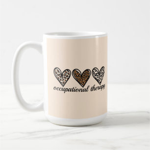 Occupational Therapy Cheetach Print Heart Coffee Mug