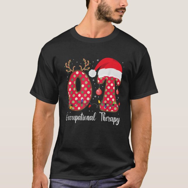 Occupational Therapy Christmas retro groovy OT The T-Shirt (Front)