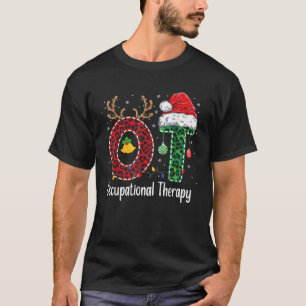 Occupational Therapy Christmas santa hat OT Therap T-Shirt