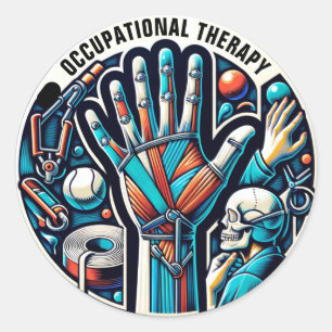 Occupational Therapy Custom Text Classic Round Sticker
