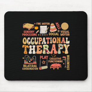 Occupational Therapy Fall Autumn Ot Retro Thanksgi Mouse Mat