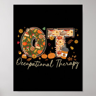Occupational Therapy Fall Ot Ota Autumn Thanksgivi Poster