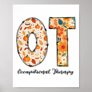 Occupational Therapy Fall Ot Ota Autumn Thanksgivi Poster