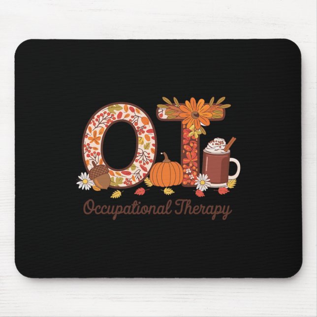 Occupational Therapy Fall Thanksgiving Occupationa Mouse Mat (Front)