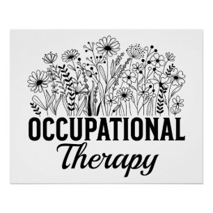 Occupational Therapy Floral Occupational OT Poster