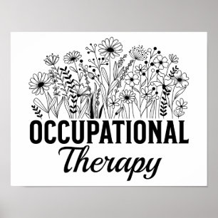 Occupational Therapy Floral Occupational OT Poster