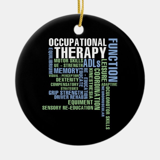 Occupational Therapy for OT Month Ceramic Tree Decoration (Front)
