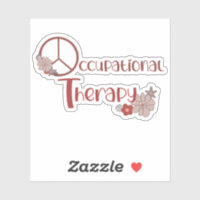 Occupational Therapy Fun Peace Sign Floral