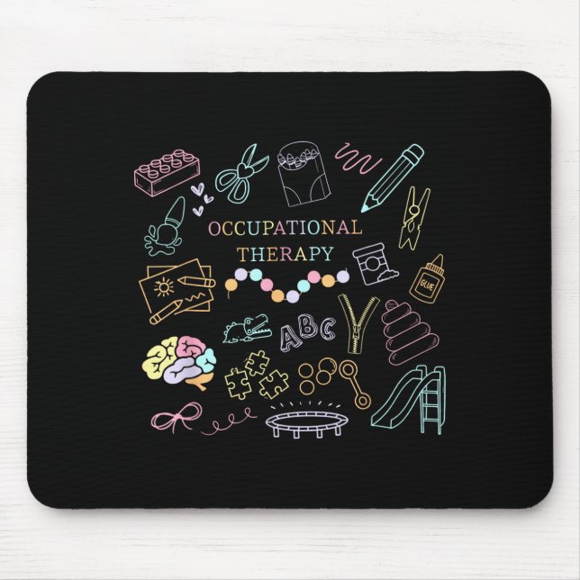 Occupational therapy funny therapy humour design  mouse mat (Front)