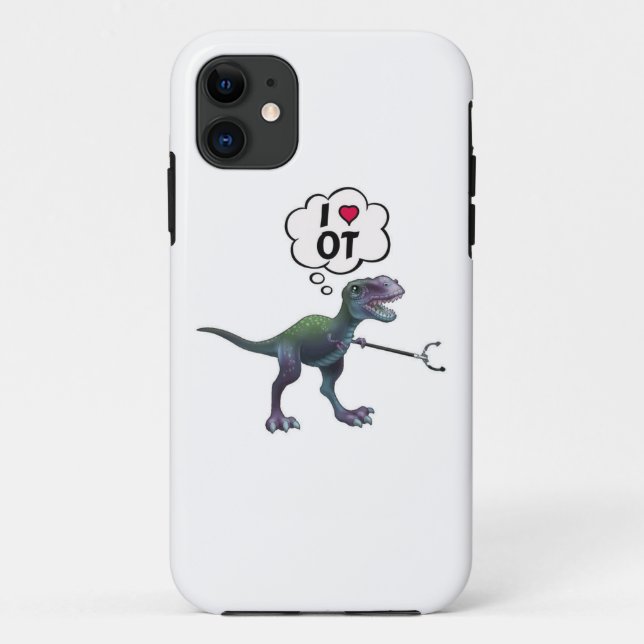 Occupational Therapy Happy Dinosaur Case-Mate iPhone Case (Back)