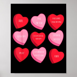 Occupational Therapy Heart Candy Valentine Day Ot  Poster