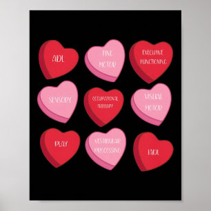 Occupational Therapy Heart Candy Valentine Day Ot Poster