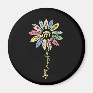 Occupational Therapy Inspire OT Month Flower Magnet