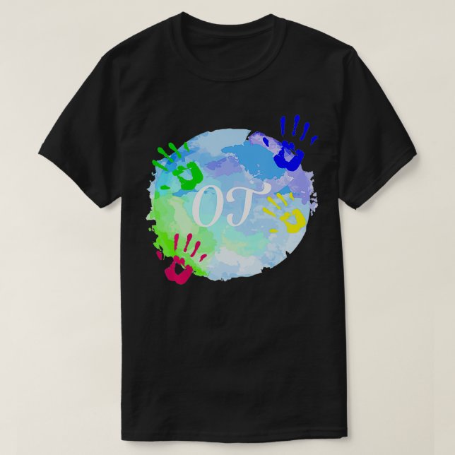 Occupational Therapy Month OT Squad Cute Hands Gif T-Shirt (Design Front)
